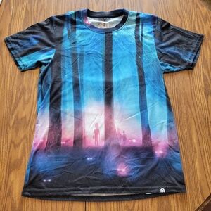 Men's EDM Into The AM Festival Rave Tee Aliens Size Small